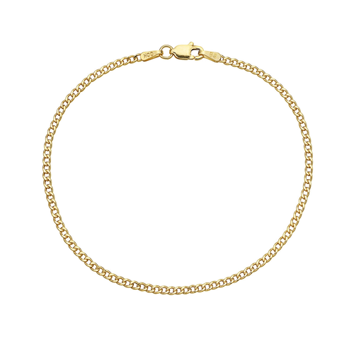 10K Gold Cuban Curb Link Chain Bracelet