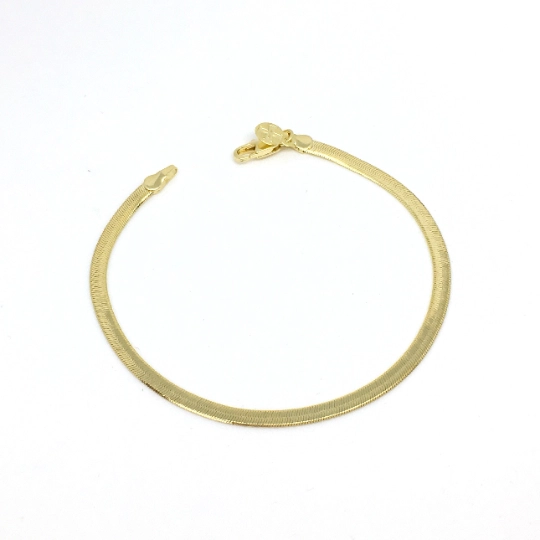 The Bianca Anklet hotsell | 18k Gold Filled Herringbone Chain Style Anklet