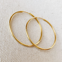 Load image into Gallery viewer, 18k 50mm Gold Filled Hollowed Endless Hoop Earrings