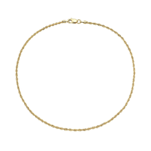 Load image into Gallery viewer, 10K Gold Diamond Cut Rope Chain Anklet