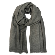 Load image into Gallery viewer, Charcoal Handloom Cashmere Scarf