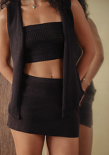 Load image into Gallery viewer, Black Knit Mini Skirt