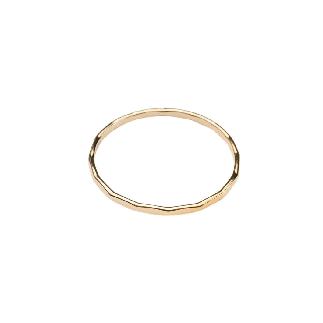 Gold Filled Textured Stacker Ring