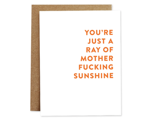 Mother Fucking Sunshine Friendship Card