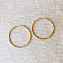 Load image into Gallery viewer, 18k 40mm Gold Filled Hollowed Endless Hoop Earrings