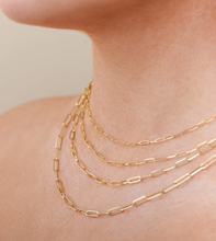 Load image into Gallery viewer, 10k Gold Paperclip Chain Necklace