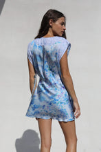 Load image into Gallery viewer, Trippy Mini Dress- Blue Sky