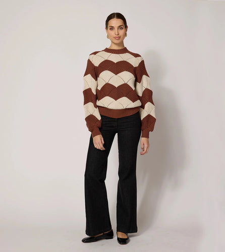 Kori Sweater- Terracotta/Ivory