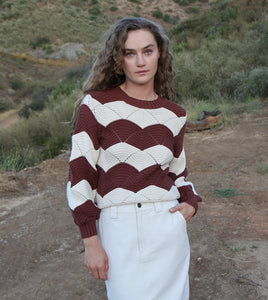 Kori Sweater- Terracotta/Ivory