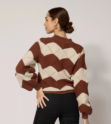 Kori Sweater- Terracotta/Ivory