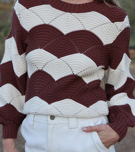 Kori Sweater- Terracotta/Ivory