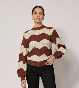 Kori Sweater- Terracotta/Ivory