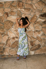 Load image into Gallery viewer, Blue Gingham Monaco Silk Dress