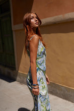 Load image into Gallery viewer, Blue Gingham Monaco Silk Dress