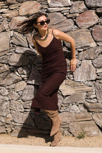 Load image into Gallery viewer, Mocha Linen Maxi Dress