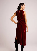 Load image into Gallery viewer, Mock Neck Halter Dress- Winter Rouge