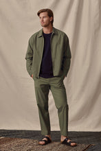 Load image into Gallery viewer, Alton Poplin Zip Up Jacket- Olive