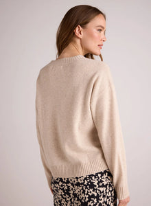 VNeck Sweater- Ivory Oat