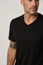 Load image into Gallery viewer, Marshall V Neck Tee- Black
