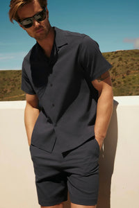 Frank Button Up Shirt- Navy