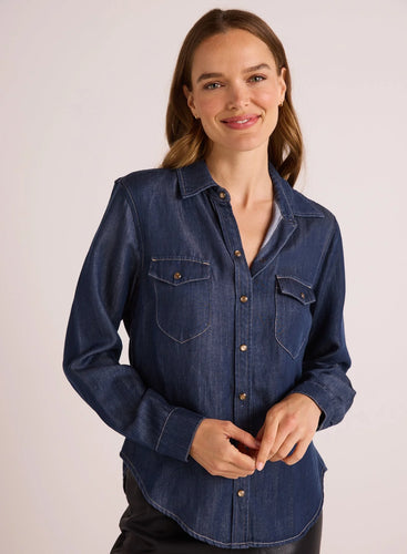 Western Shirt- Dark Denim