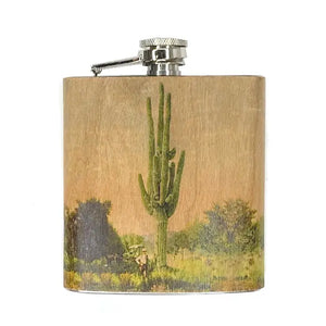 Wood Flask I Cactus