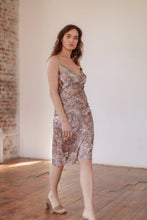Load image into Gallery viewer, Celeste Cowl Back Slip Dress in Paris Paint