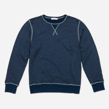Load image into Gallery viewer, French Terry Vintage Soft Crewneck Navy Sweatshirt