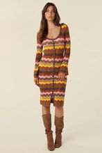 Load image into Gallery viewer, Ziggy Crochet Midi Dress in Ginger