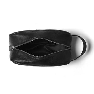 Leather Dopp Kit- Black