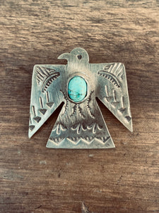 Peyote Bird Sterling Silver Pin
