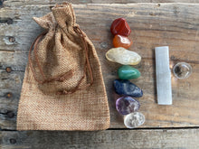 Load image into Gallery viewer, Chakra Set with Selenite Wand