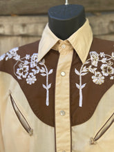 Load image into Gallery viewer, Vintage Brown Flower Western Shirt