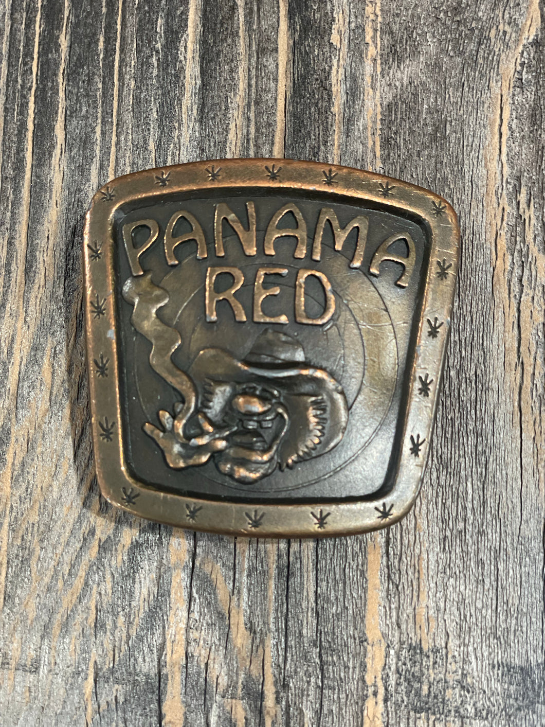 Panama Red Belt Buckle R Crumb Vintage