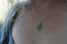 Load image into Gallery viewer, Thunderbird Turquoise Silver Necklace
