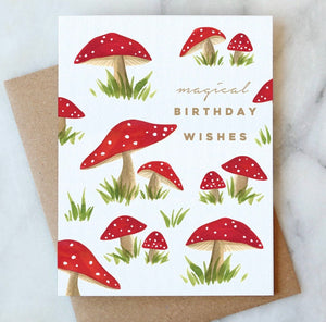 Magical Mushrooms Birthday Card