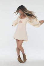 Load image into Gallery viewer, Hollyhock Mini Dress in Natural